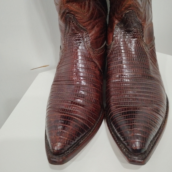 HANDMADE LEATHER REPTILE WESTERN BOOTS - Picture 12 of 14